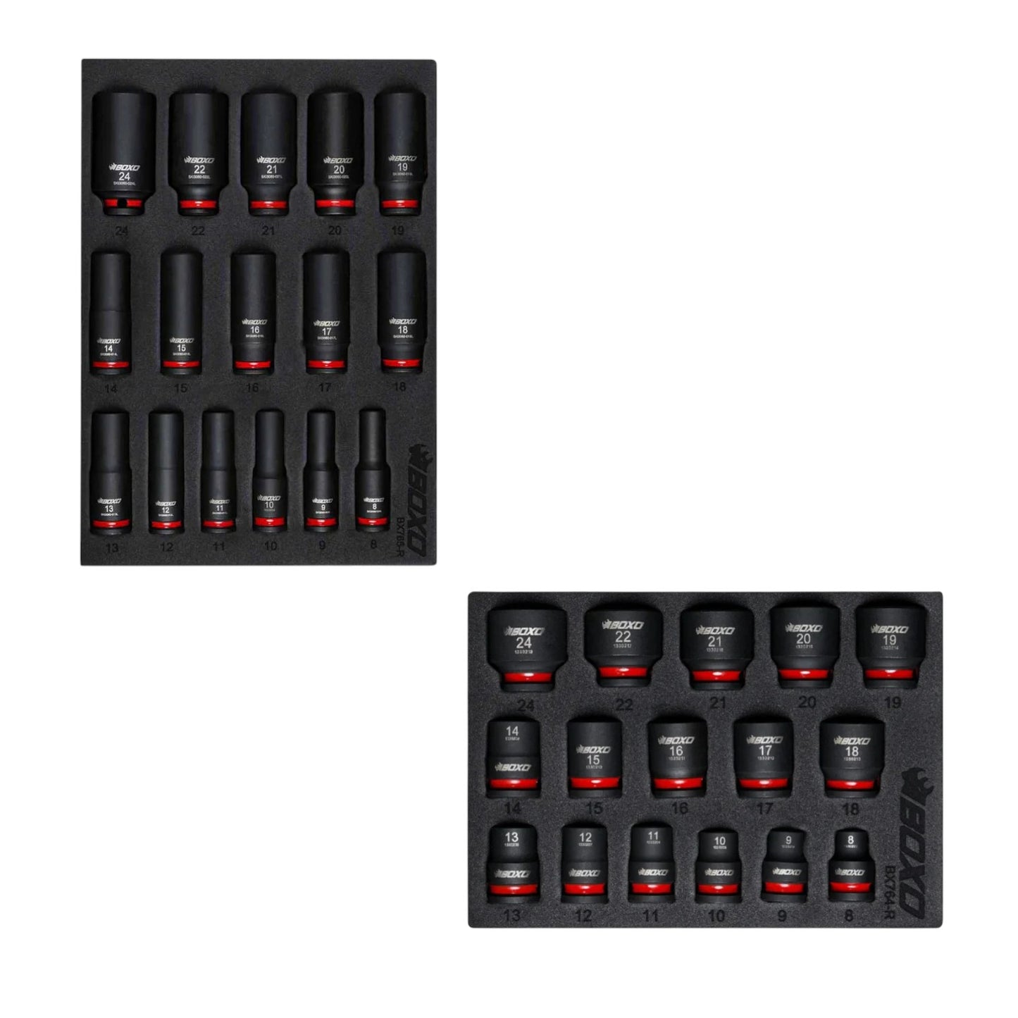 BUNDLE - BOXO 3/8" Shallow & Deep Impact Socket Sets