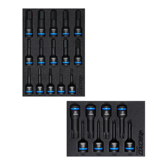 BUNDLE - BOXO 1/2" Torx & Hex Impact Bit Socket Sets