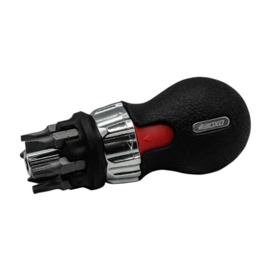 BOXO 6 in 1 Stubby Ratcheting Screwdriver + 6 Bits