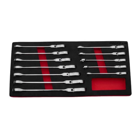 BOXO 12Pc Flex Head Ratcheting Spanner Set