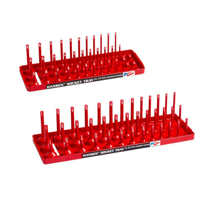 HANSEN 2Pc 3 Row AF Fractional Socket Tray Pack (1/4" & 3/8")