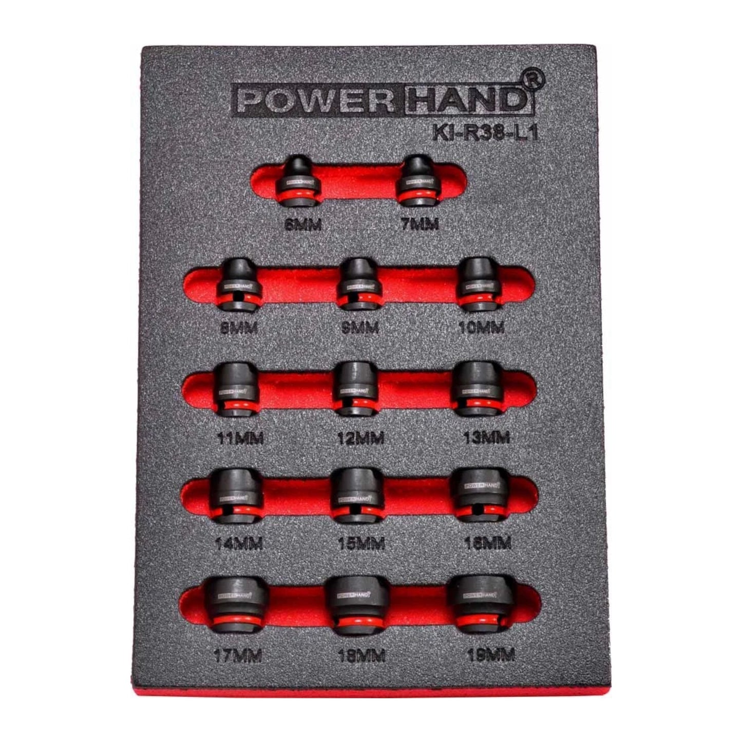 POWERHAND 3/8" Low Profile Impact Socket Set