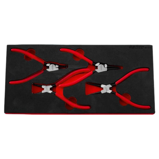 BOXO 4Pc Circlip Plier Set in EVA Foam