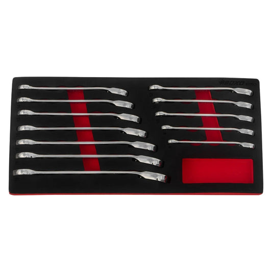 BOXO 12Pc Reversible Ratcheting Spanner Set