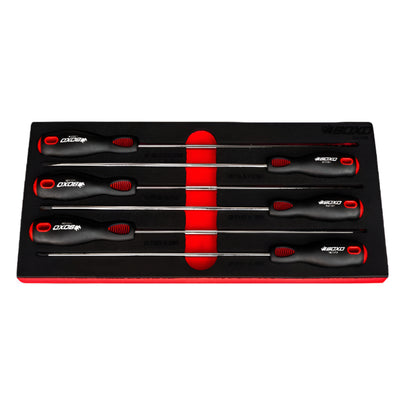 BOXO 6Pc 250mm Long Screwdriver Set in EVA Foam
