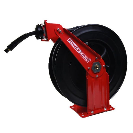 POWERHAND 3/8" Retractable Double Arm Air Hose Reel - 15m