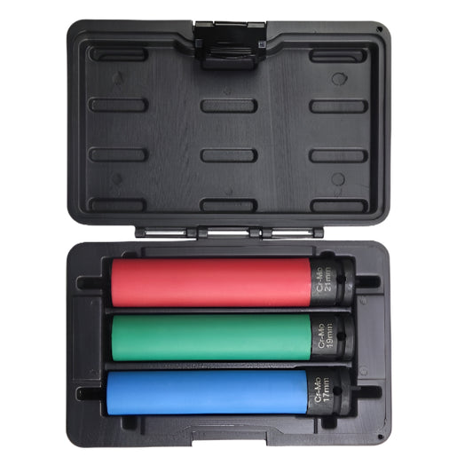 POWERHAND 3Pc 1/2" Extra Long Wheel Nut Socket Set