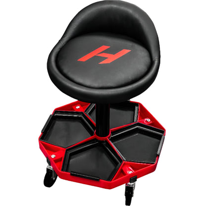 HURRICANE Adjustable Creeper Seat with Magnetic Tool Tray