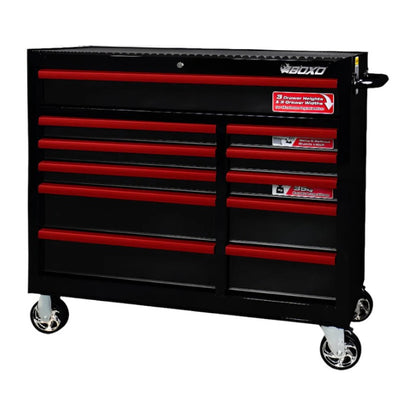 BOXO 41" Black 11-Drawer Roll Cabinet (Trim colour options)