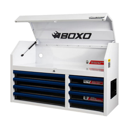 BOXO 41" White 8-Drawer Top Box (Trim colour options)