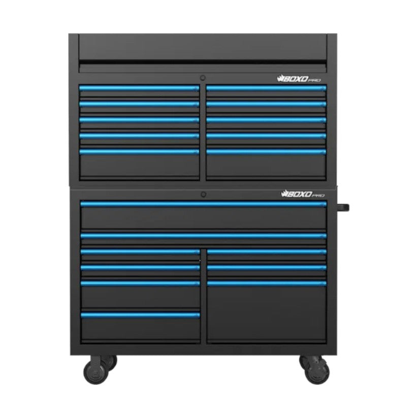 BOXO PRO 53" Matte 19 Drawer Stack (Trim colour options)