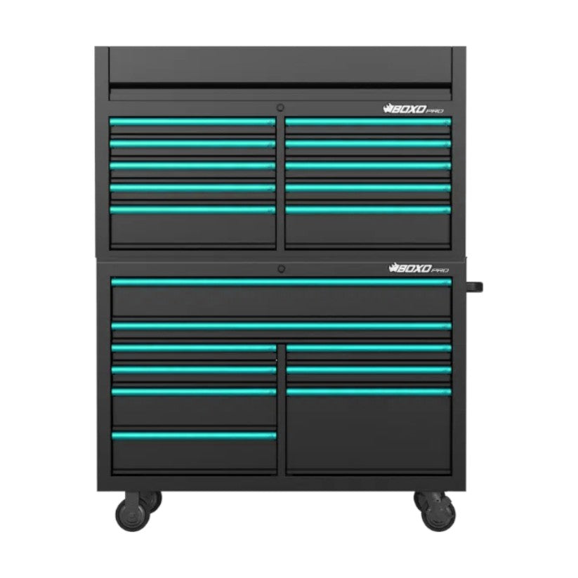 BOXO PRO 53" Matte 19 Drawer Stack (Trim colour options)