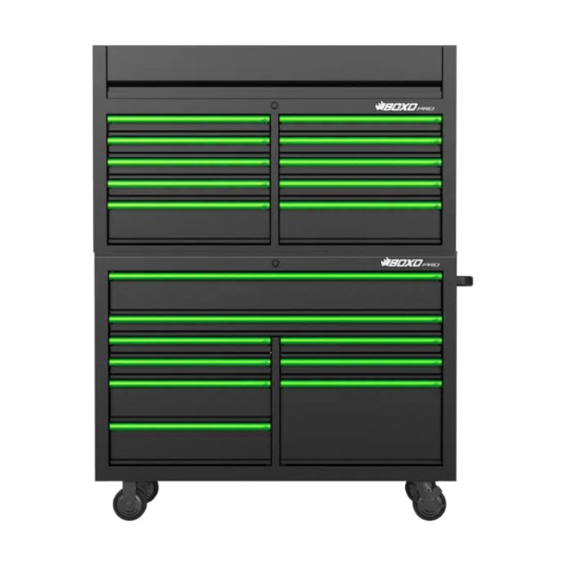 BOXO PRO 53" Matte 19 Drawer Stack (Trim colour options)