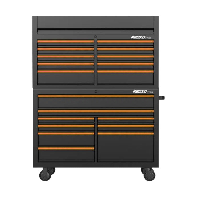 BOXO PRO 53" Matte 19 Drawer Stack (Trim colour options)