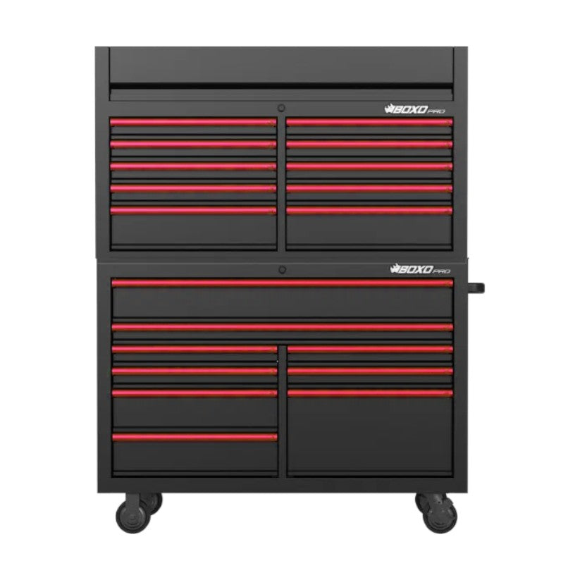 BOXO PRO 53" Matte 19 Drawer Stack (Trim colour options)