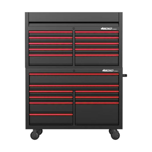 BOXO PRO 53" Matte 19 Drawer Stack (Trim colour options)