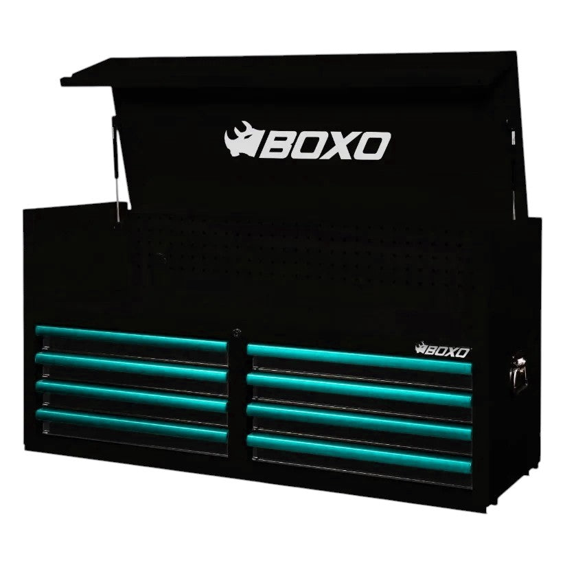 BOXO 53" Black 8-Drawer Top Box (Trim colour options)