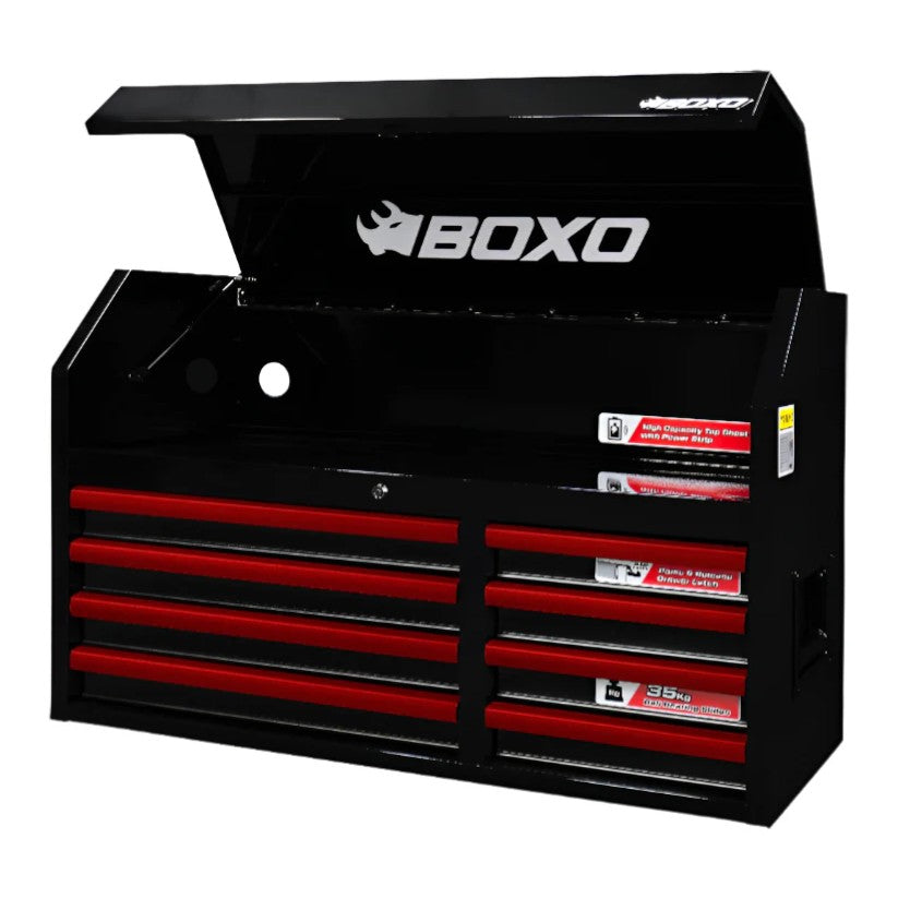 BOXO 41" Black 8 Drawer Top Box with Drawer Trim Pack (Trim colour options)