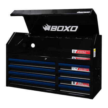 BOXO 41" Black 8-Drawer Top Box with Drawer Trim Pack (Trim colour options)