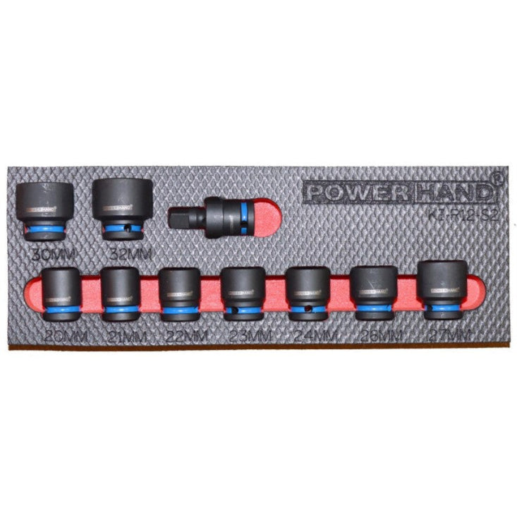 POWERHAND 1/2" Shallow Impact Socket Rail 20-32mm