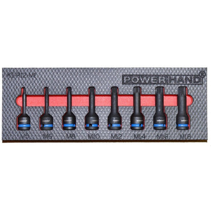 POWERHAND 8Pc 1/2" Spline Impact Socket Set