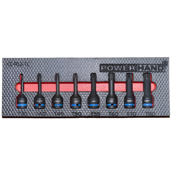 POWERHAND 1/2" Torx Impact Socket Rail T30-80