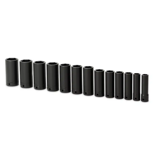 Snap-on 13 pc 1/2" Drive 6-Point SAE Flank Drive® Deep Impact Socket Set (1/2-1-1/4")