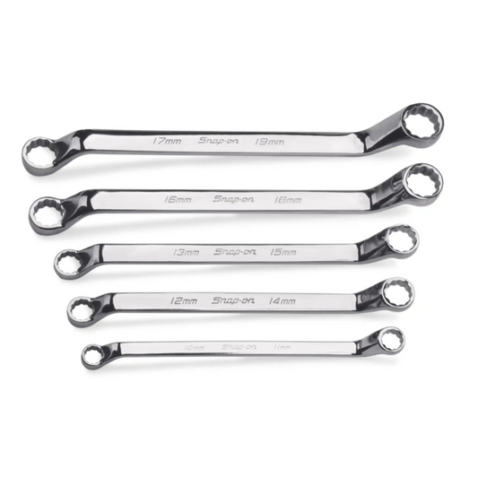 Snap-on 5 pc 12-Point Metric Flank Drive® 60° Deep Offset Box Wrench Set