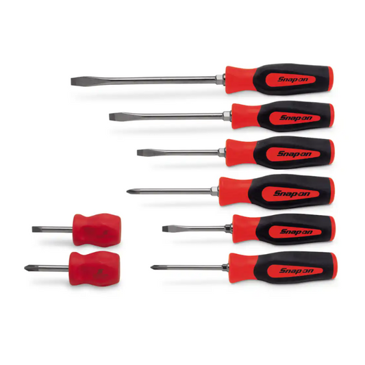 Snap-on 8 pc Instinct® Soft Grip Combination Screwdriver Set