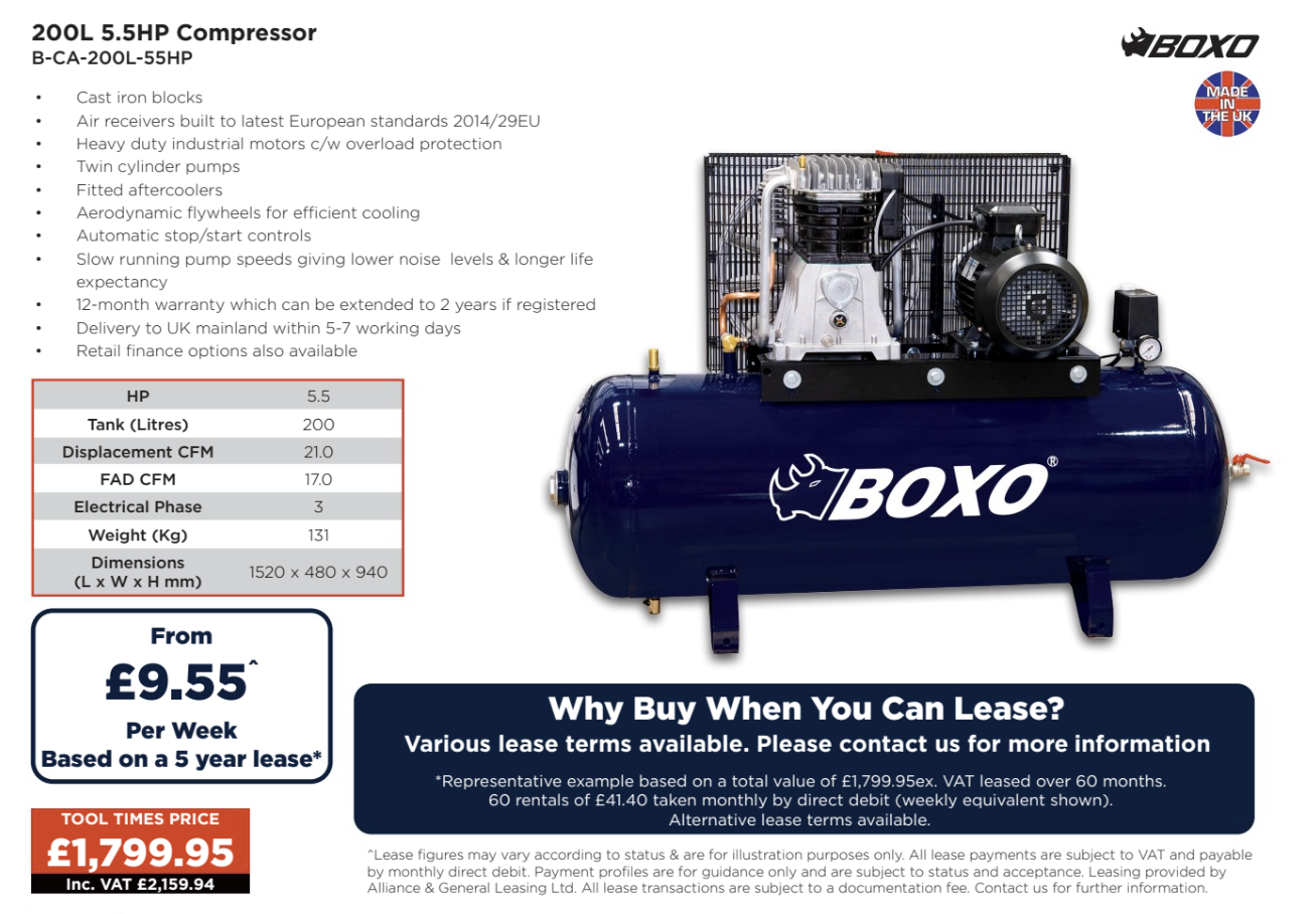 BOXO 200L 5.5HP Compressor