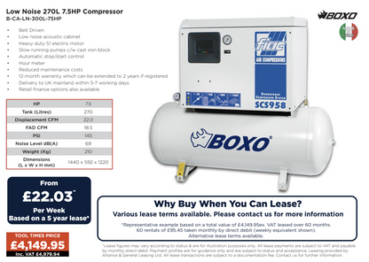 BOXO 270L 7.5HP Low Noise Compressor
