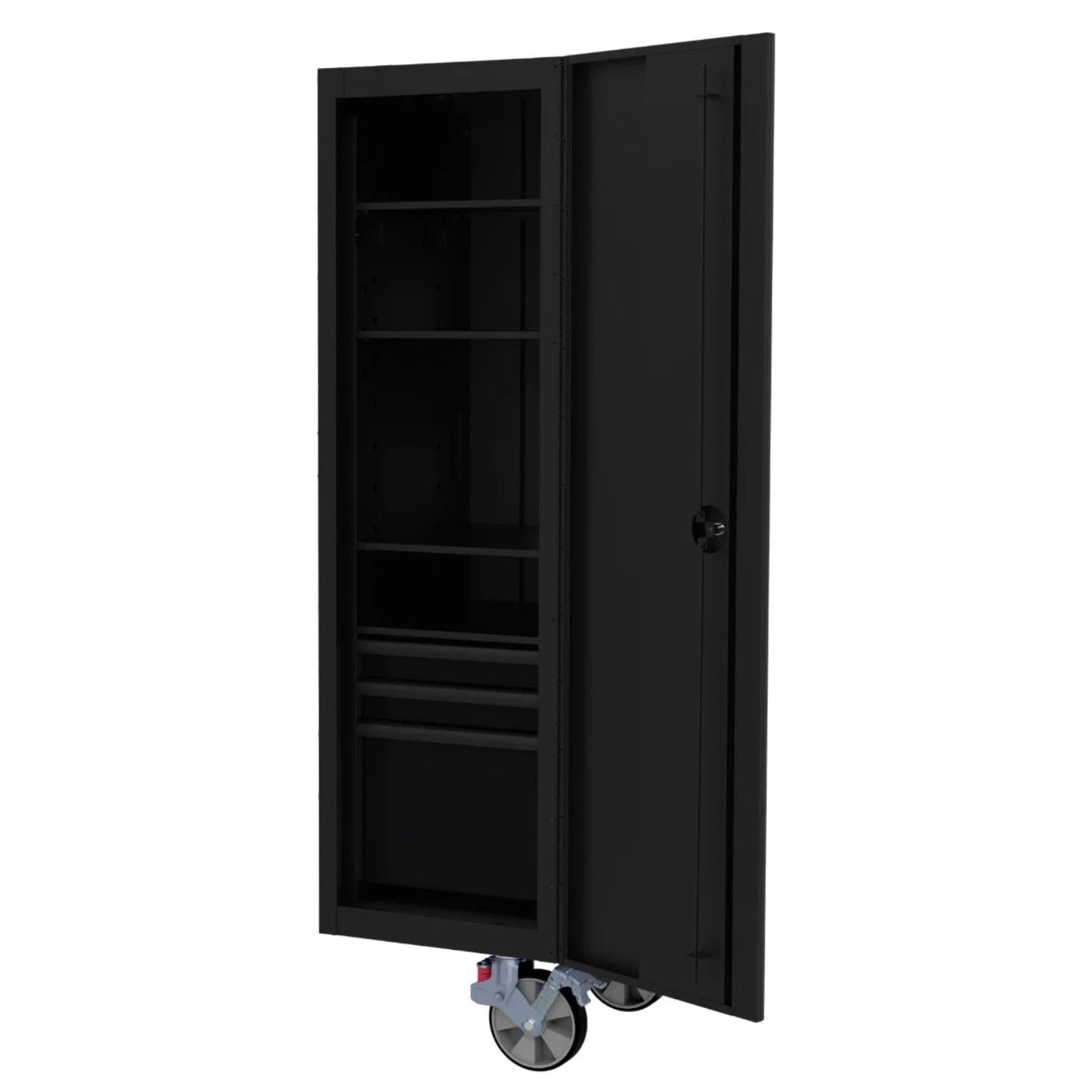 BOXO Full Height Black Side Locker with 4 Shelves & 3 Drawers