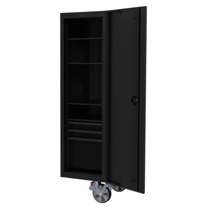 BOXO Full Height Black Side Locker with 4 Shelves & 3 Drawers