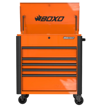 BOXO 37" Papaya Orange 5-Drawer Service Cart (Limited Edition)