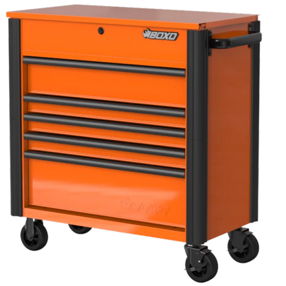 BOXO 37" Papaya Orange 5-Drawer Service Cart (Limited Edition)