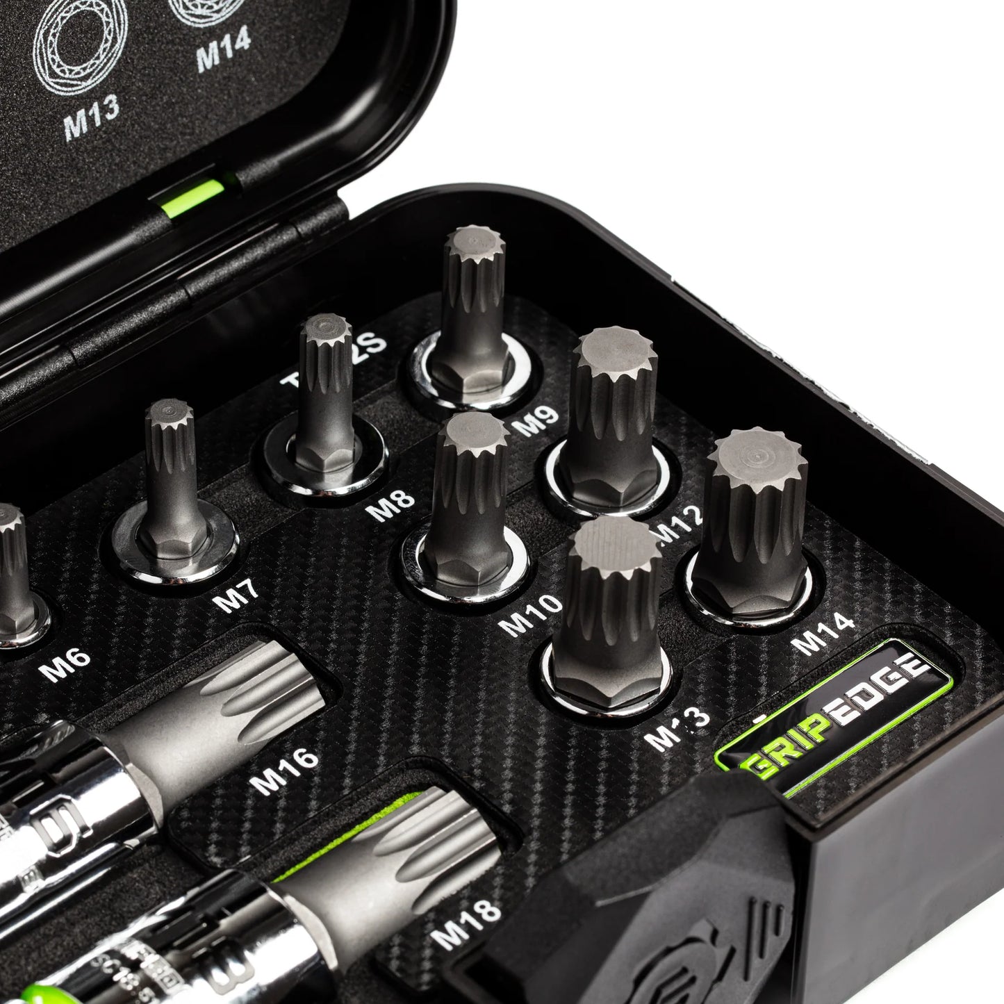 GripEdge 12-PC RPT 1/4, 3/8 & 1/2" Drive Standard Triple Square Bit Socket Set