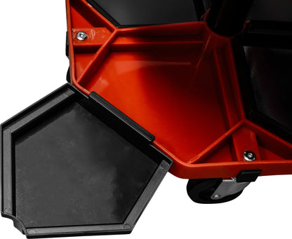 HURRICANE Adjustable Creeper Seat with Magnetic Tool Tray