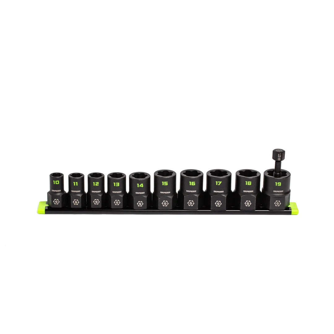 GripEdge 10Pc 3/8" RPT Metric Socket Extractor Set