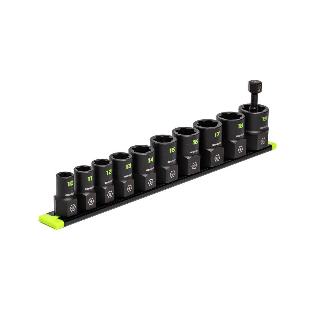 GripEdge 10Pc 3/8" RPT Metric Socket Extractor Set