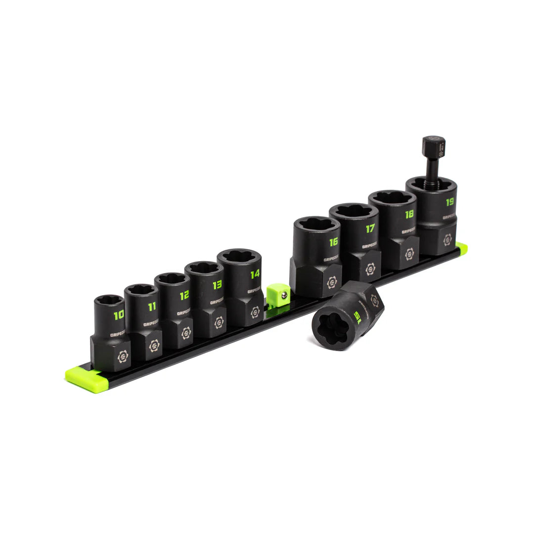 GripEdge 10Pc 3/8" RPT Metric Socket Extractor Set