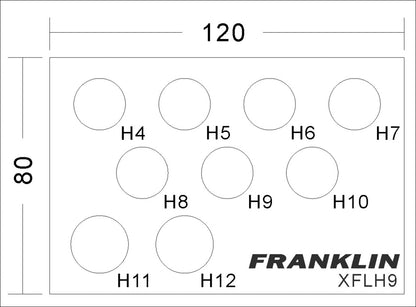 FRANKLIN XF 9Pc Low Profile Hexagon Socket Set 3/8"