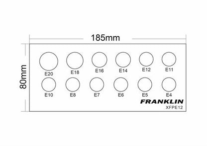 FRANKLIN XF 12Pc Low Profile External Star Set 3/8" dr