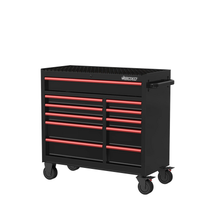 BOXO 41" Black 11-Drawer Roll Cabinet (Trim colour options)