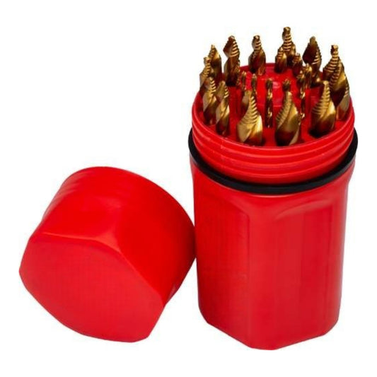 25Pc Drill Bit Set with Step Drill tips