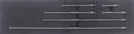 Impact Extension Bar Set 1/4''drive 6-Piece