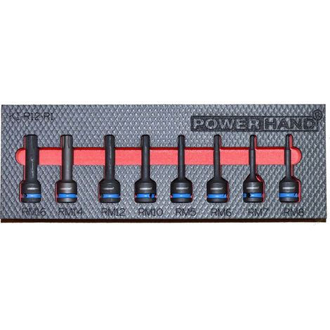 POWERHAND 8Pc 1/2″ Ribe Impact Socket Set