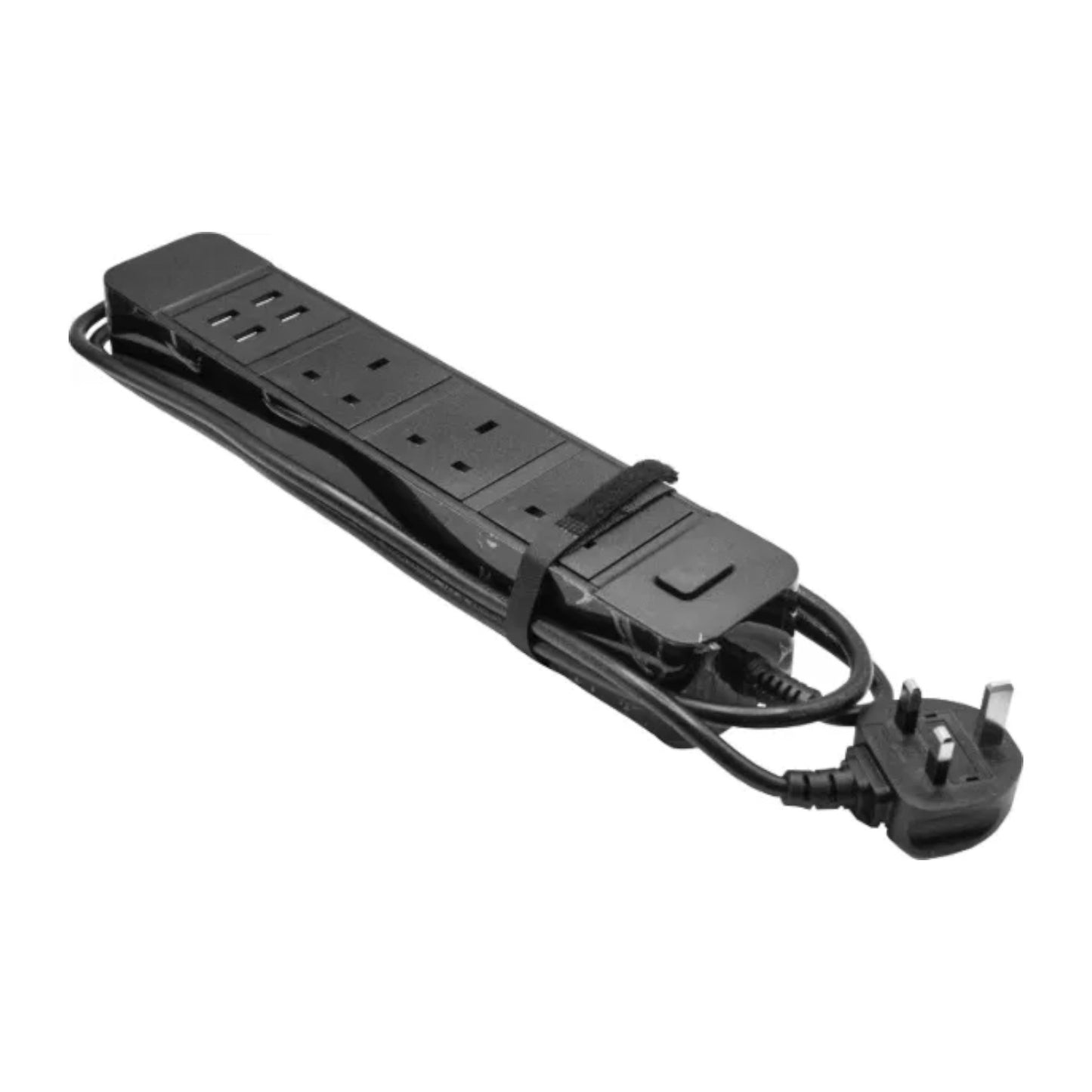 Power Strip With 3 Sockets + 4 USB Extension Lead