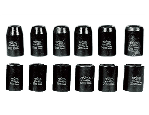 K-Tool International 12Pc 1/2" 6-point Short Impact Socket Set