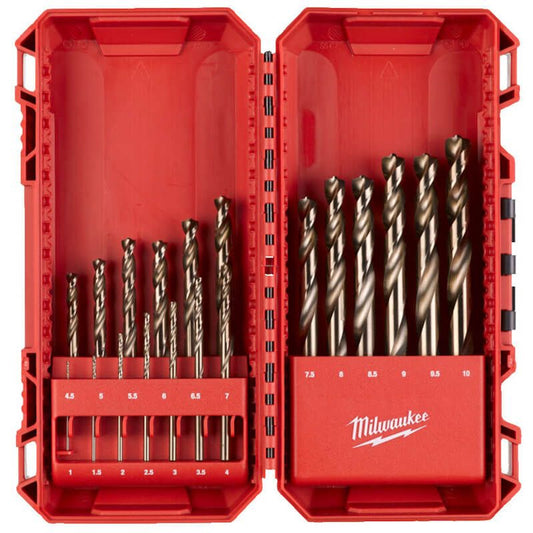 19pc HSS-G Red Cobalt Metal Drill Bit