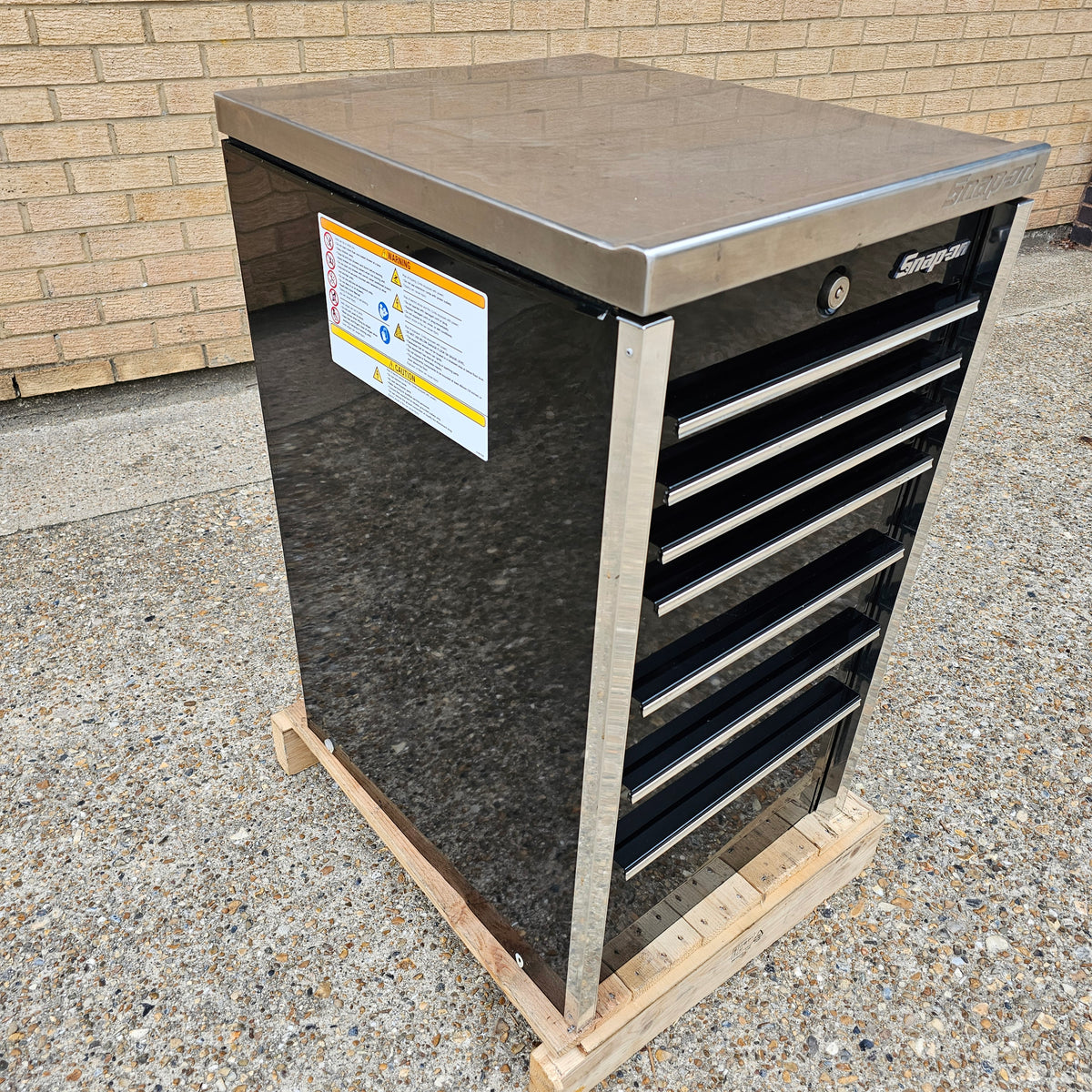 Snap-on 19" x 24" Seven Drawer Masters Series End Cab with Stainless Top